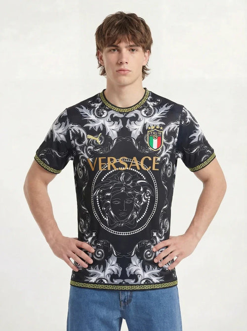 ITALY 2023 CONCEPT VERSACE BLACK HOME SHIRT