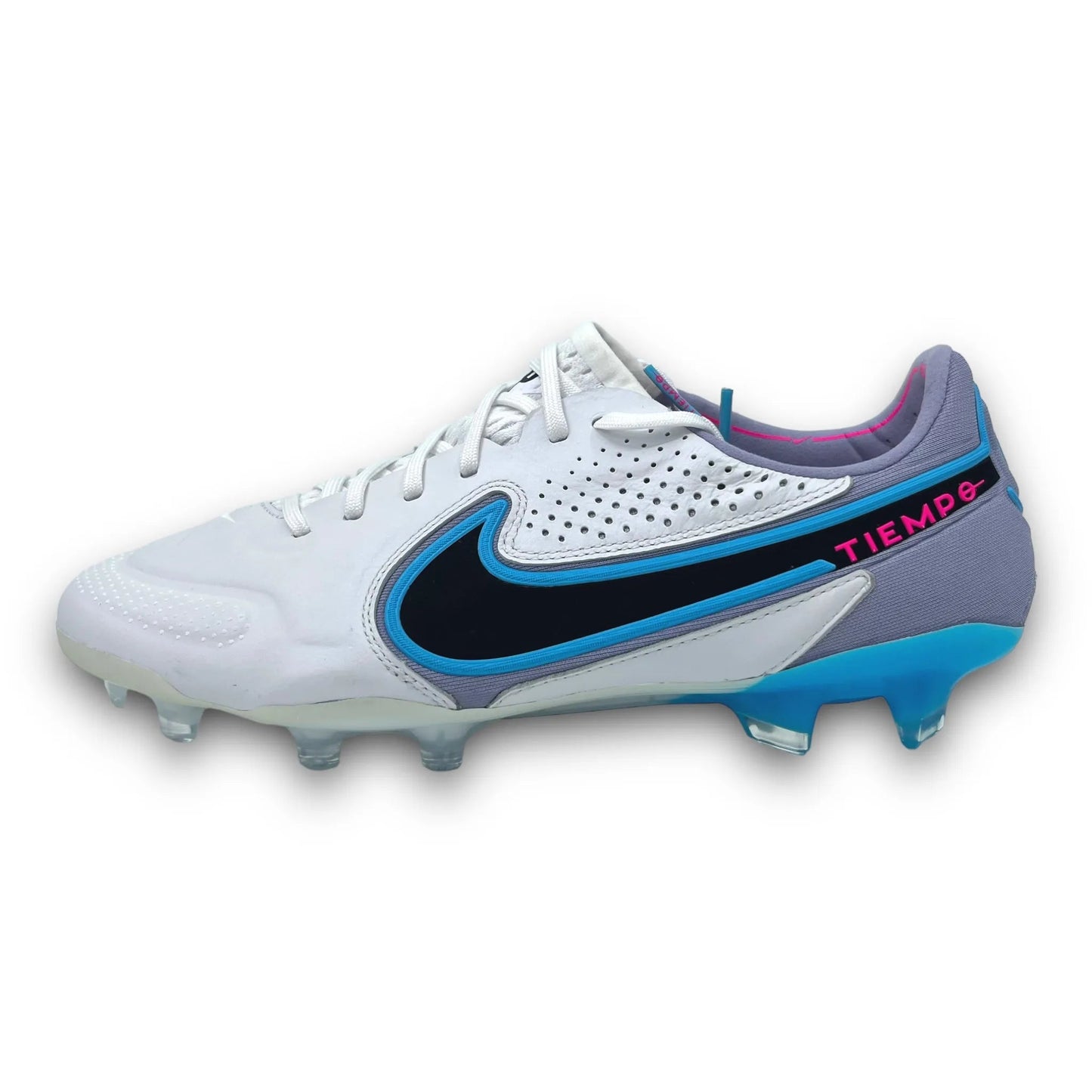 TIEMPO LEGEND 9 ELITE FG FOOTBALL BOOTS WHITE BLUE